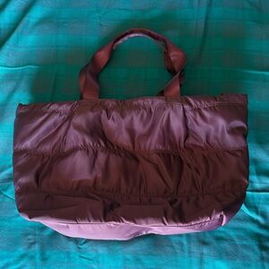 Old Navy Quilted Maroon Tote Bag